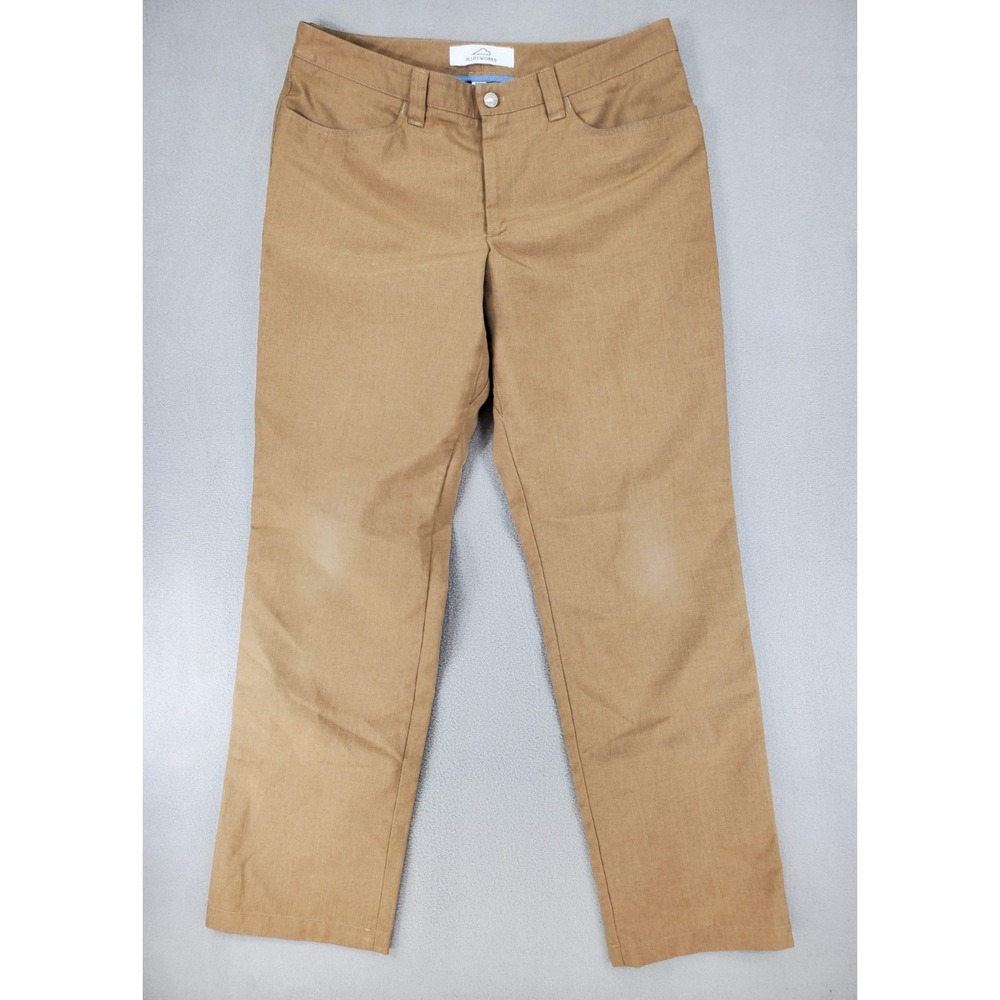Bluffworks Khaki Work Play 5‎ Pocket Performance Pant Size 36x34 NYC Made USA